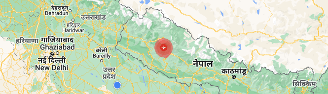 भूकम्प से कांपी धरती, लोग दहशत में रहे