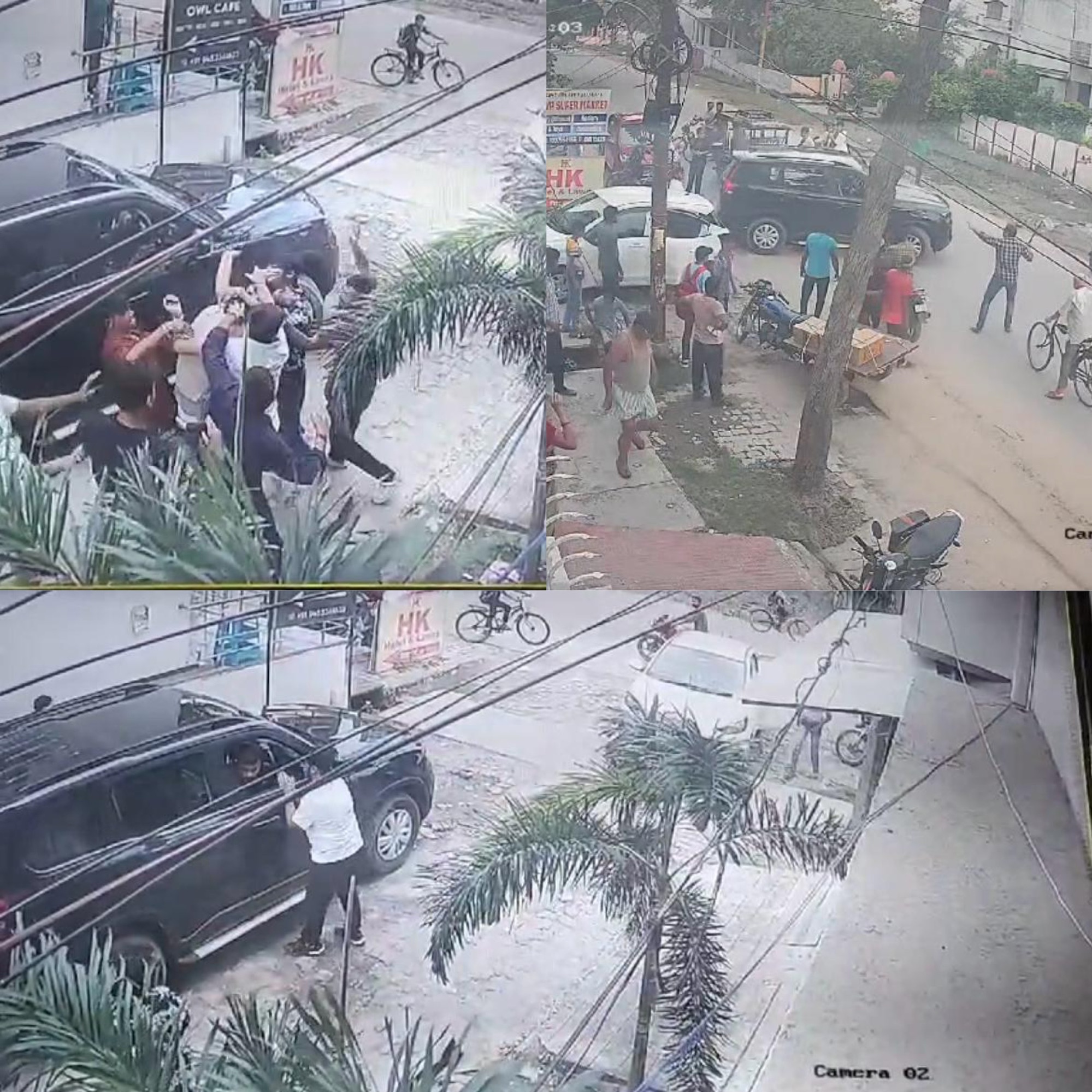 कैफ़े के नीचे दबंग युवकों ने युवक की जमकर की पिटाई, वीडियो वायरल